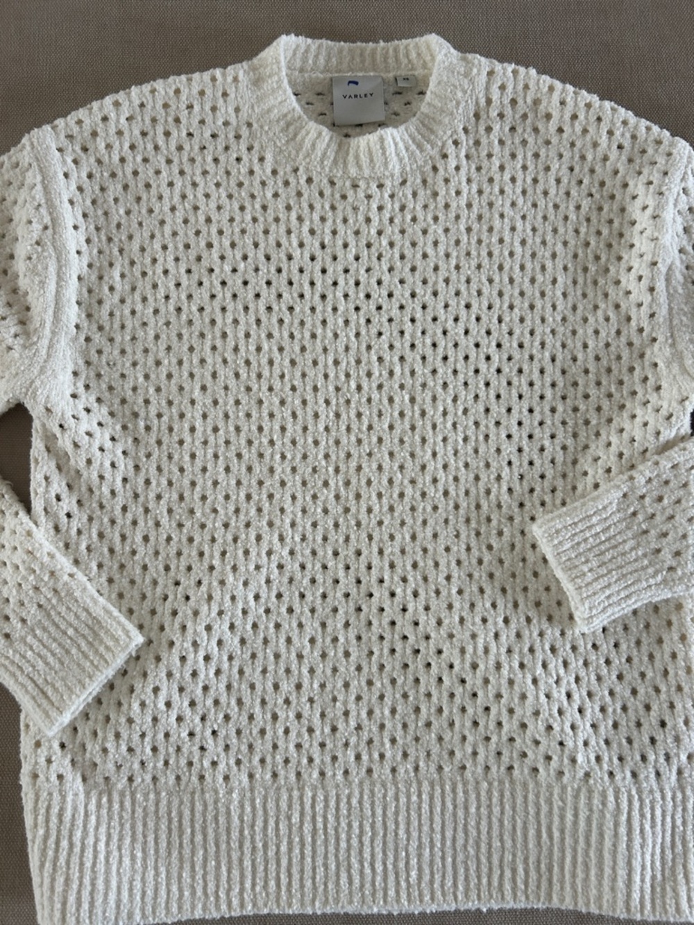 Varley Grady Boucle Cream Knit Sweater